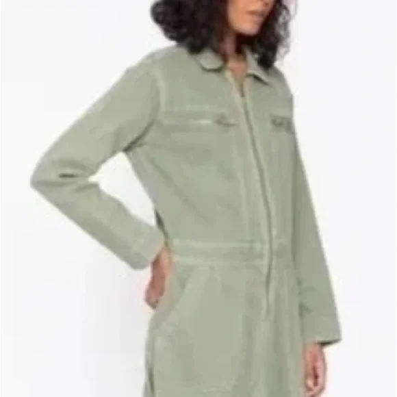 Sandrine Rose xFree People Army Zippers & Pockets Coverall Jumpsuit SzXS or SzS - Picture 5 of 16
